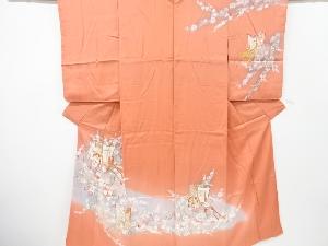 御所車に草花模様訪問着